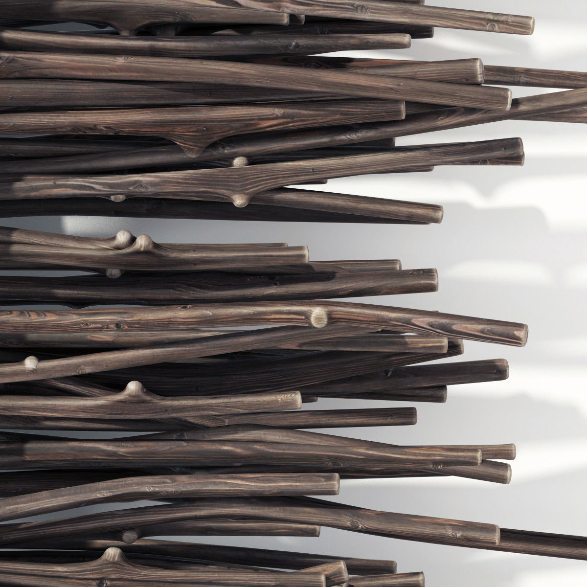 Firewood thin branch decor n1  3D model_6