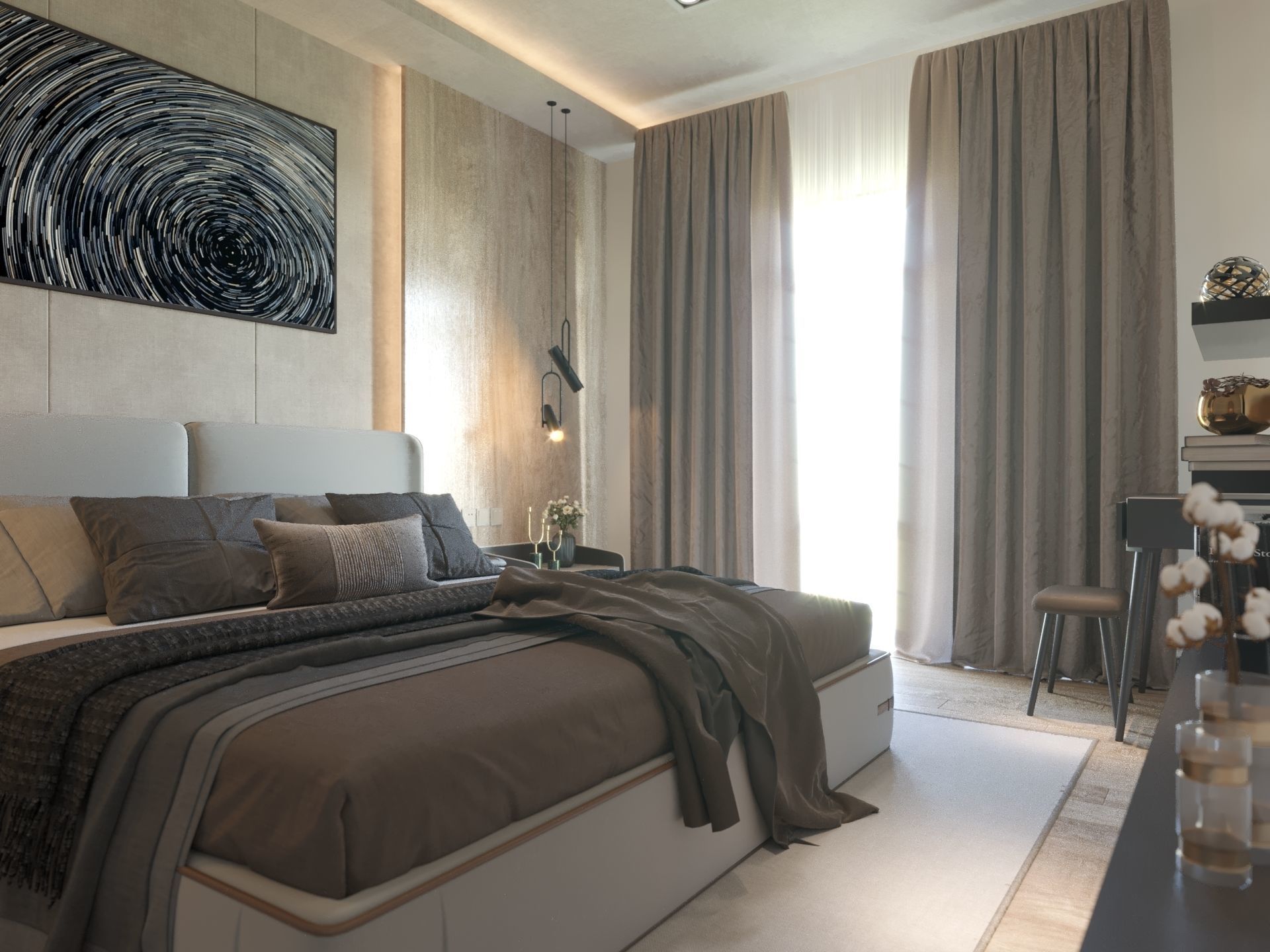 master bedroom 3D model_2