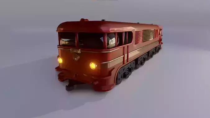 old red train sncf blender