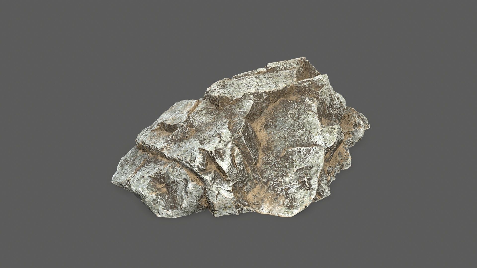 rocks silver rock Low-poly 3D model_8