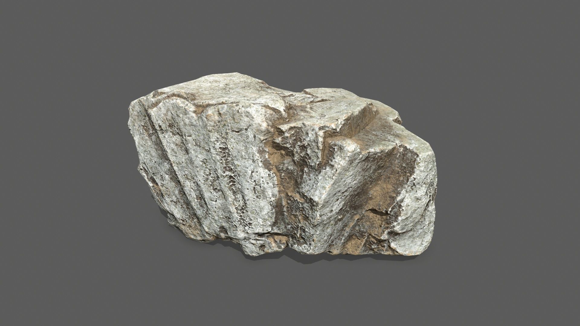 rocks silver rock Low-poly 3D model_15