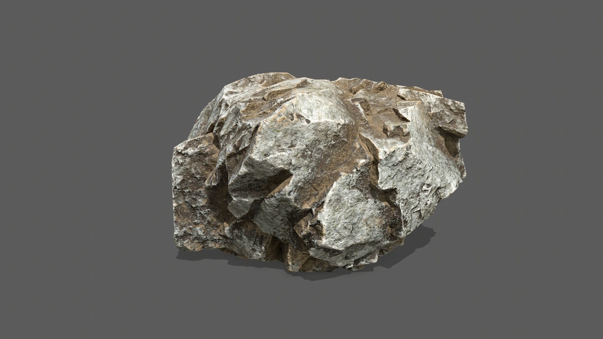 rocks silver rock Low-poly 3D model_17