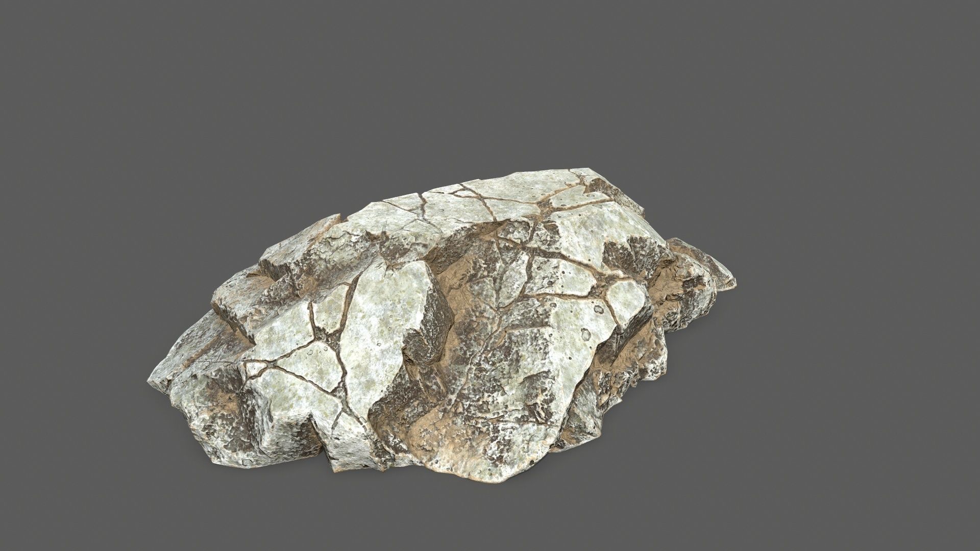 rocks silver rock Low-poly 3D model_11