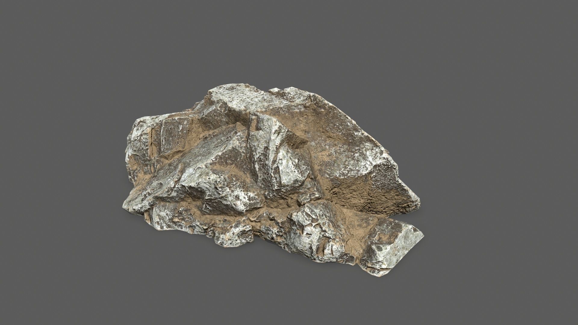 rocks silver rock Low-poly 3D model_7
