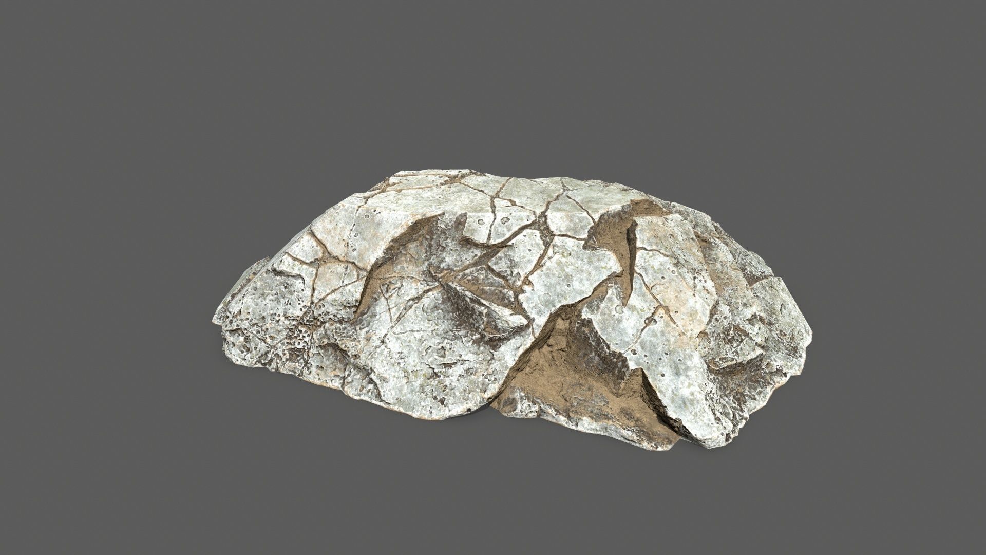 rocks silver rock Low-poly 3D model_9