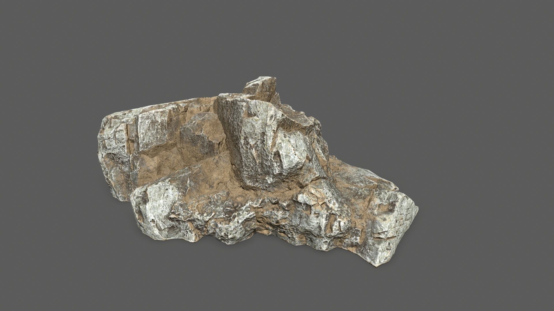 rocks silver rock Low-poly 3D model_5