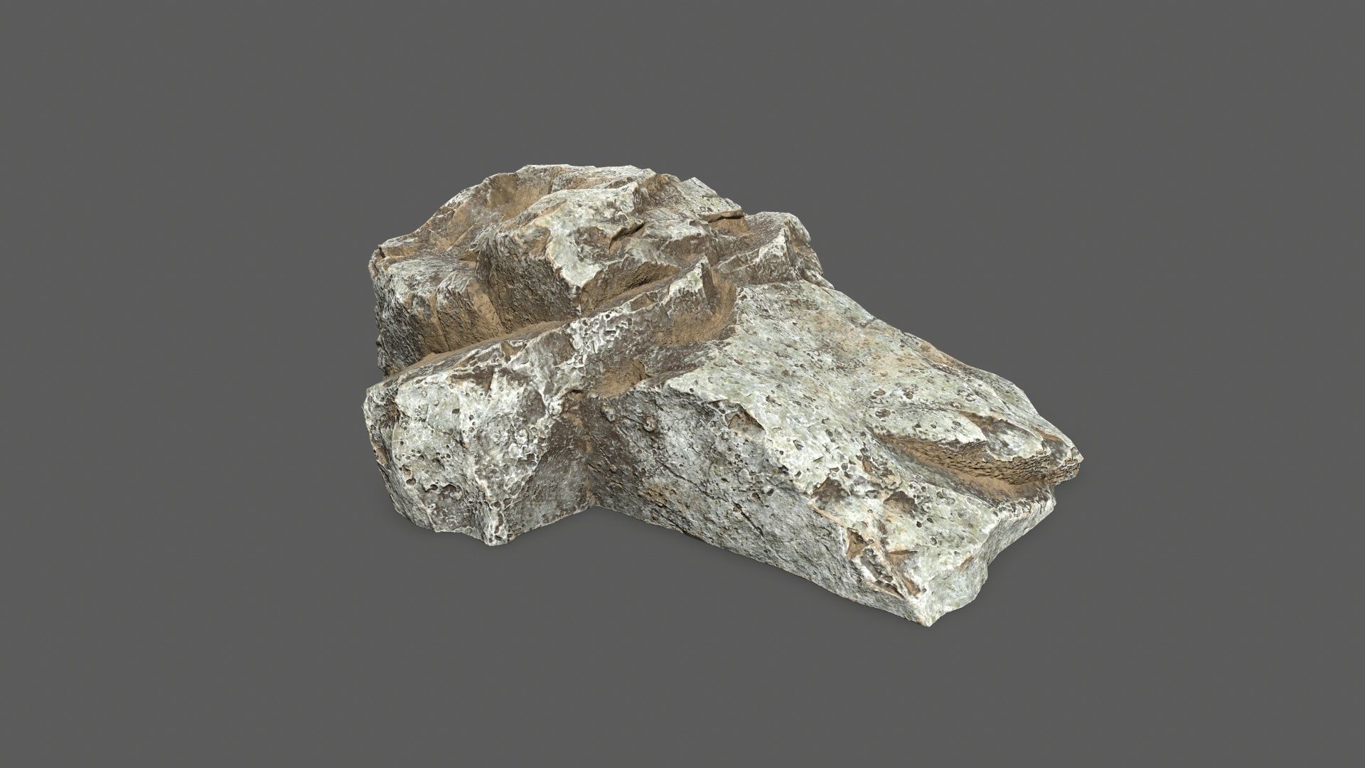 rocks silver rock Low-poly 3D model_1