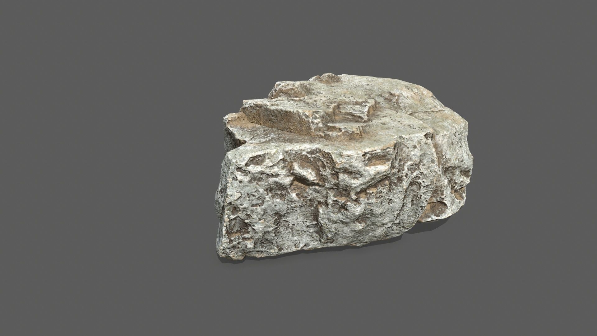 rocks silver rock Low-poly 3D model_14