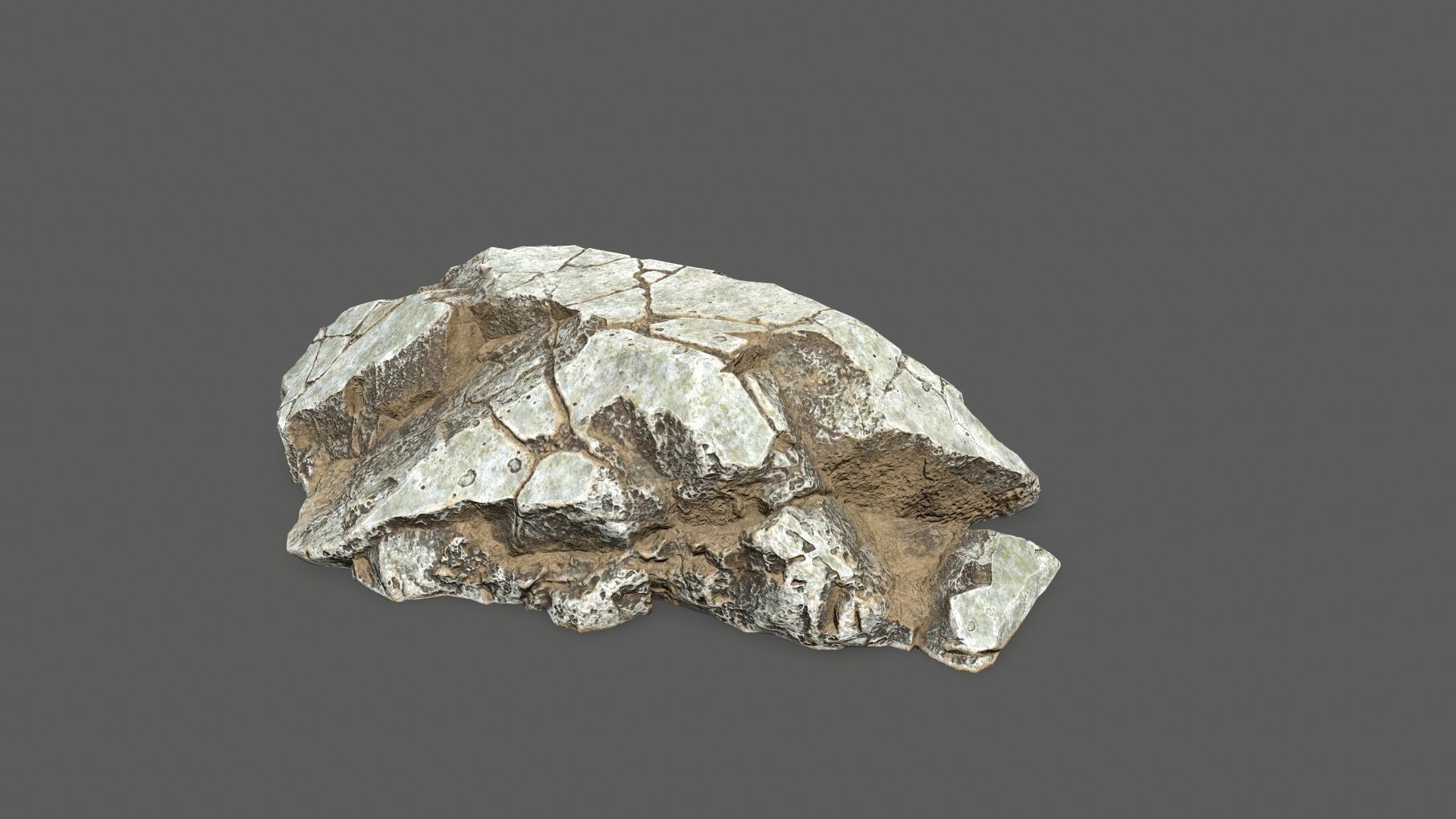 rocks silver rock Low-poly 3D model_10