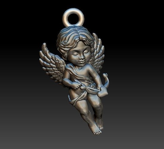 cupid angel  pendant 3D print model 3D print model