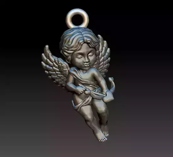 cupid angel  pendant 3D print model 3D print model