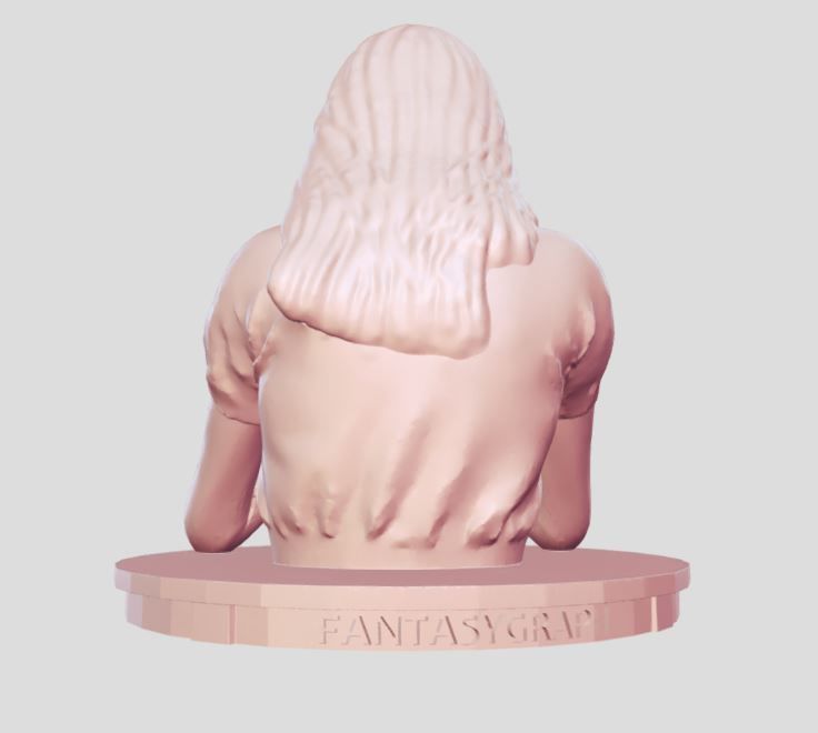 woman bust 3D print model_3