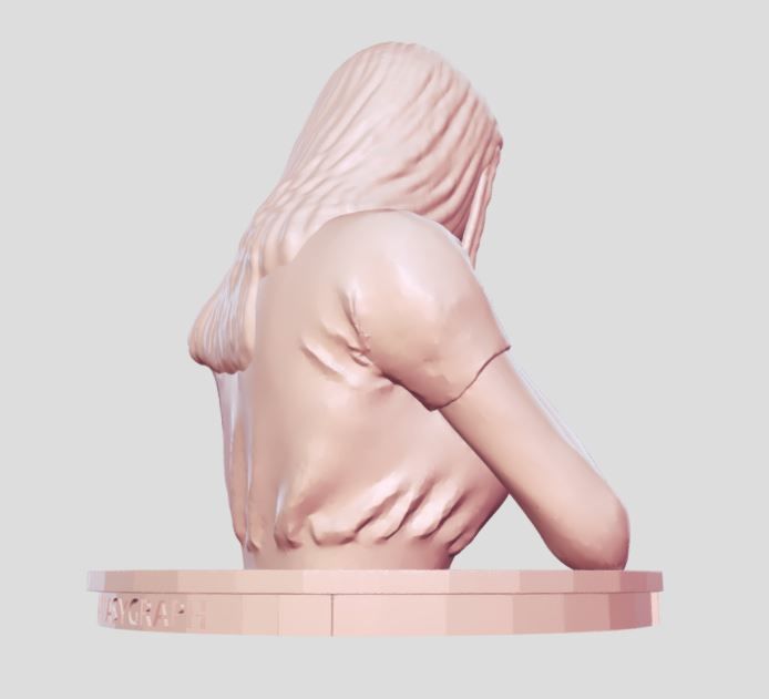 woman bust 3D print model_2