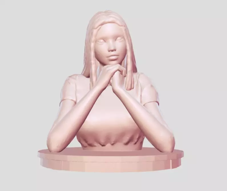 woman bust 3D print model_0