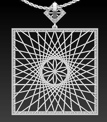 Ultra vision Square pendant 3D print model_1
