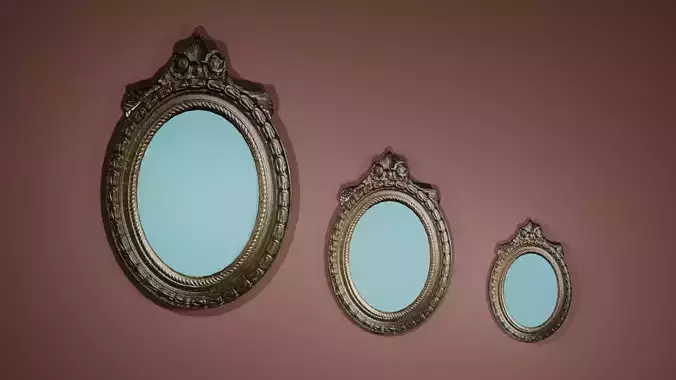 LOW POLY GOLD MIRROR 
