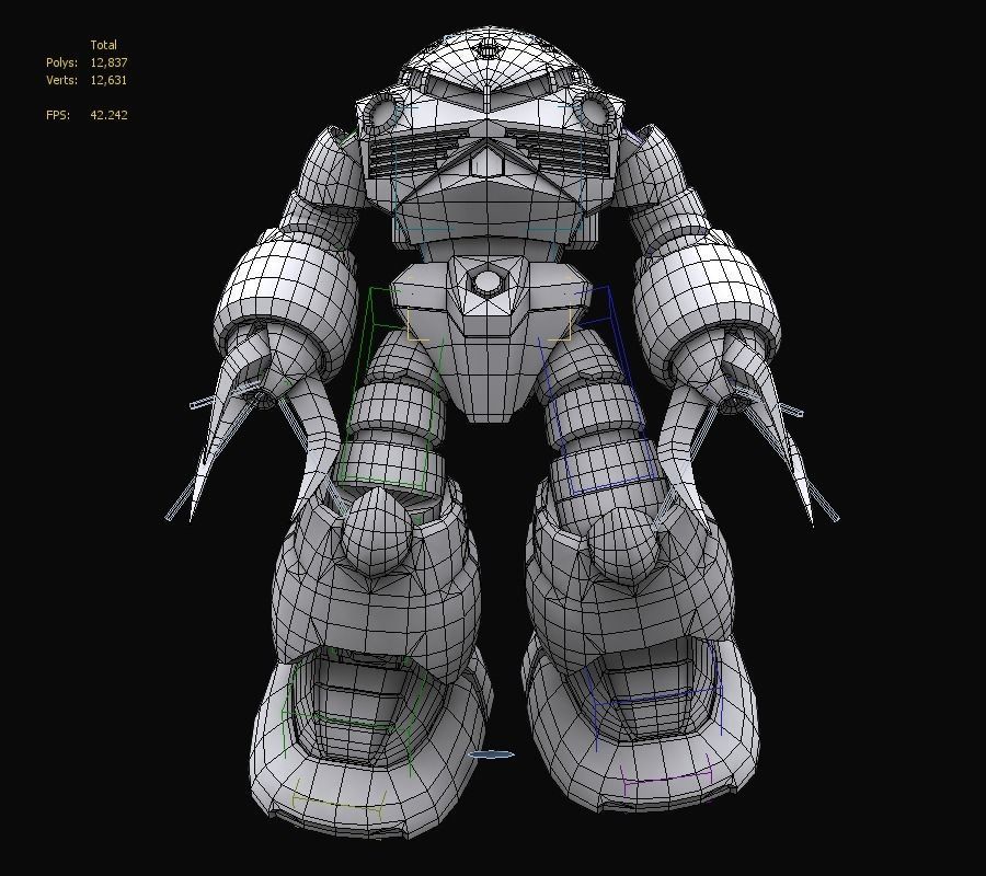 Gundam mobile suit MSM07 ZGOK model 3D model rigged | CGTrader