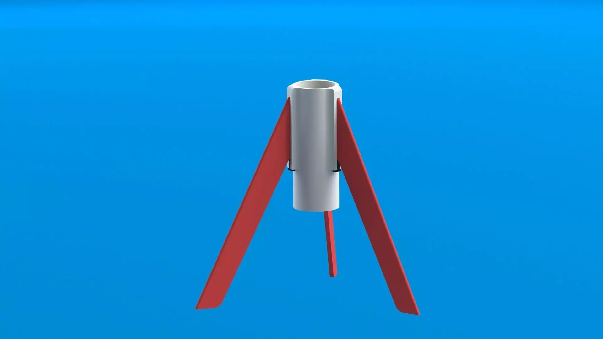 E9-6 E-class single stage model rocket engine Stand for launch 3D print model_0