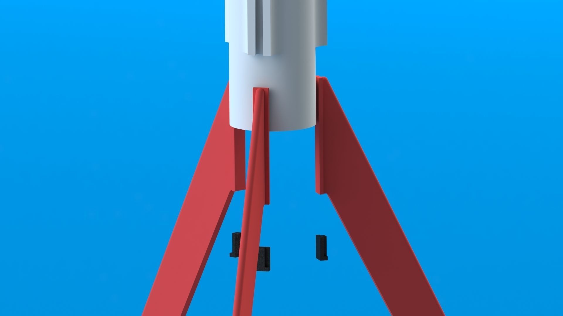 E9-6 E-class single stage model rocket engine Stand for launch 3D print model_1