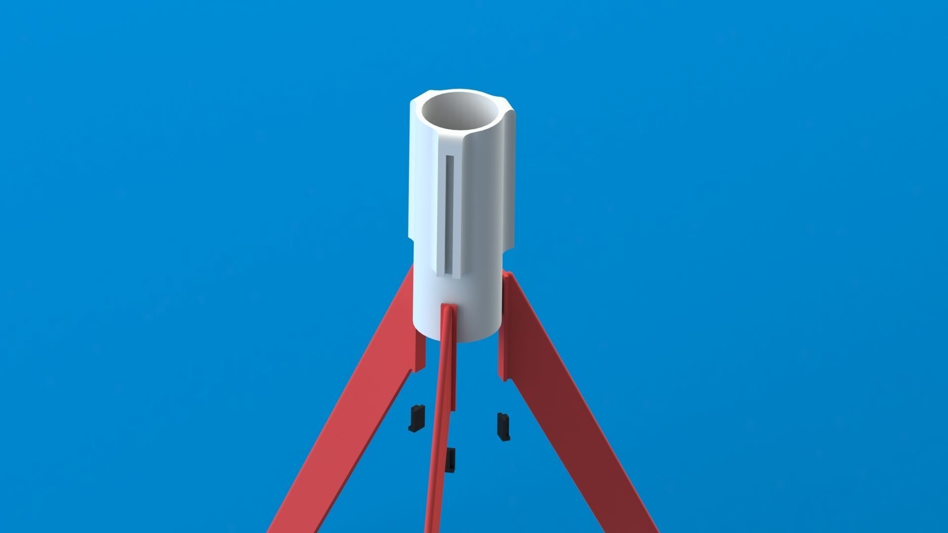 E9-6 E-class single stage model rocket engine Stand for launch 3D print model_4