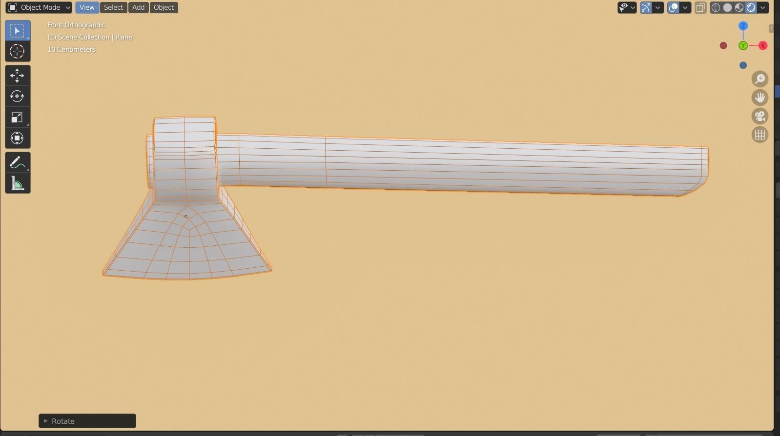 Rusty Axe tool 3D model_10