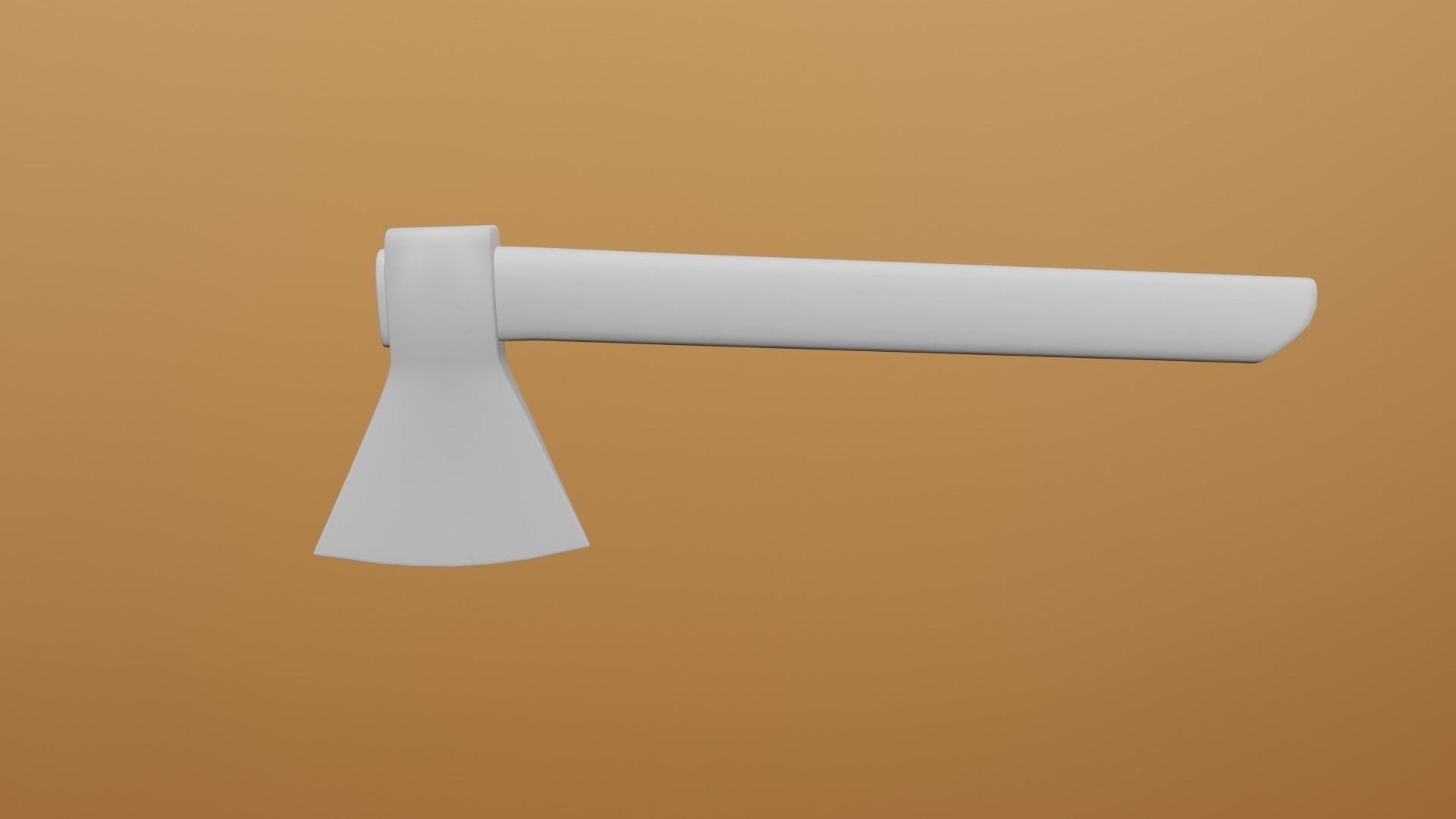 Rusty Axe tool 3D model_6