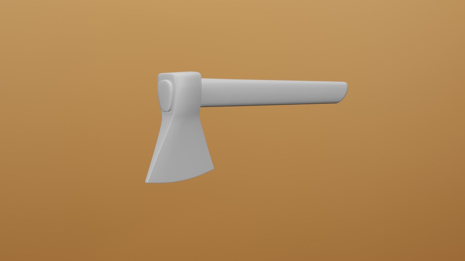 Rusty Axe tool 3D model_7