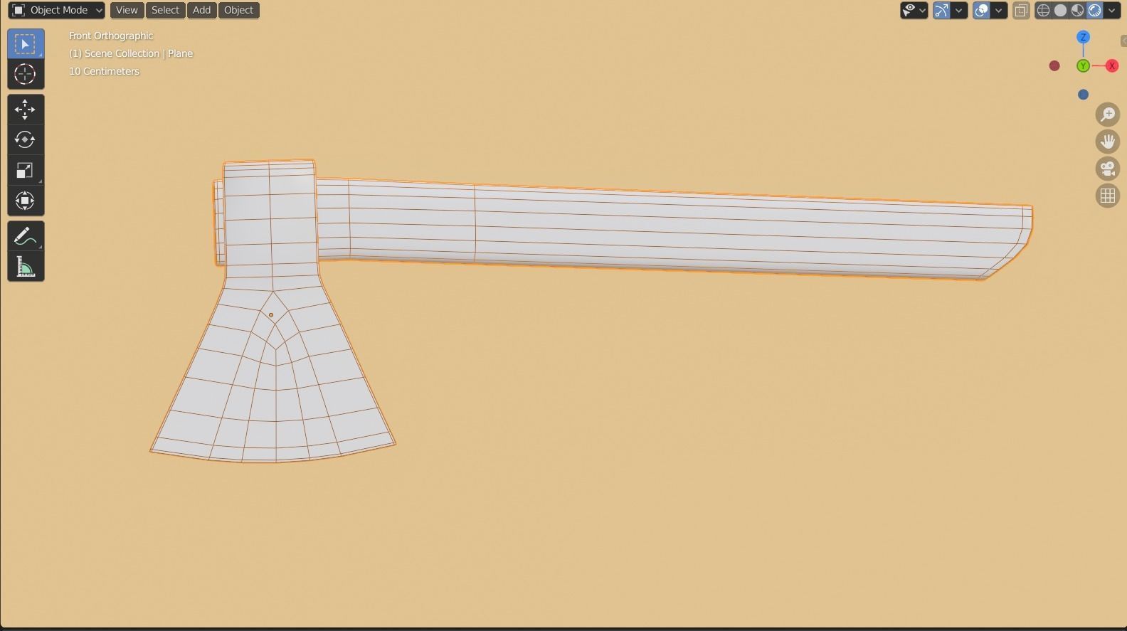 Rusty Axe tool 3D model_9