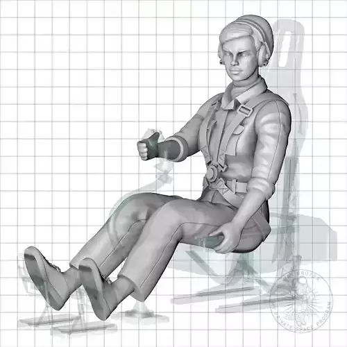 Female Helicopter Pilot 3D print model