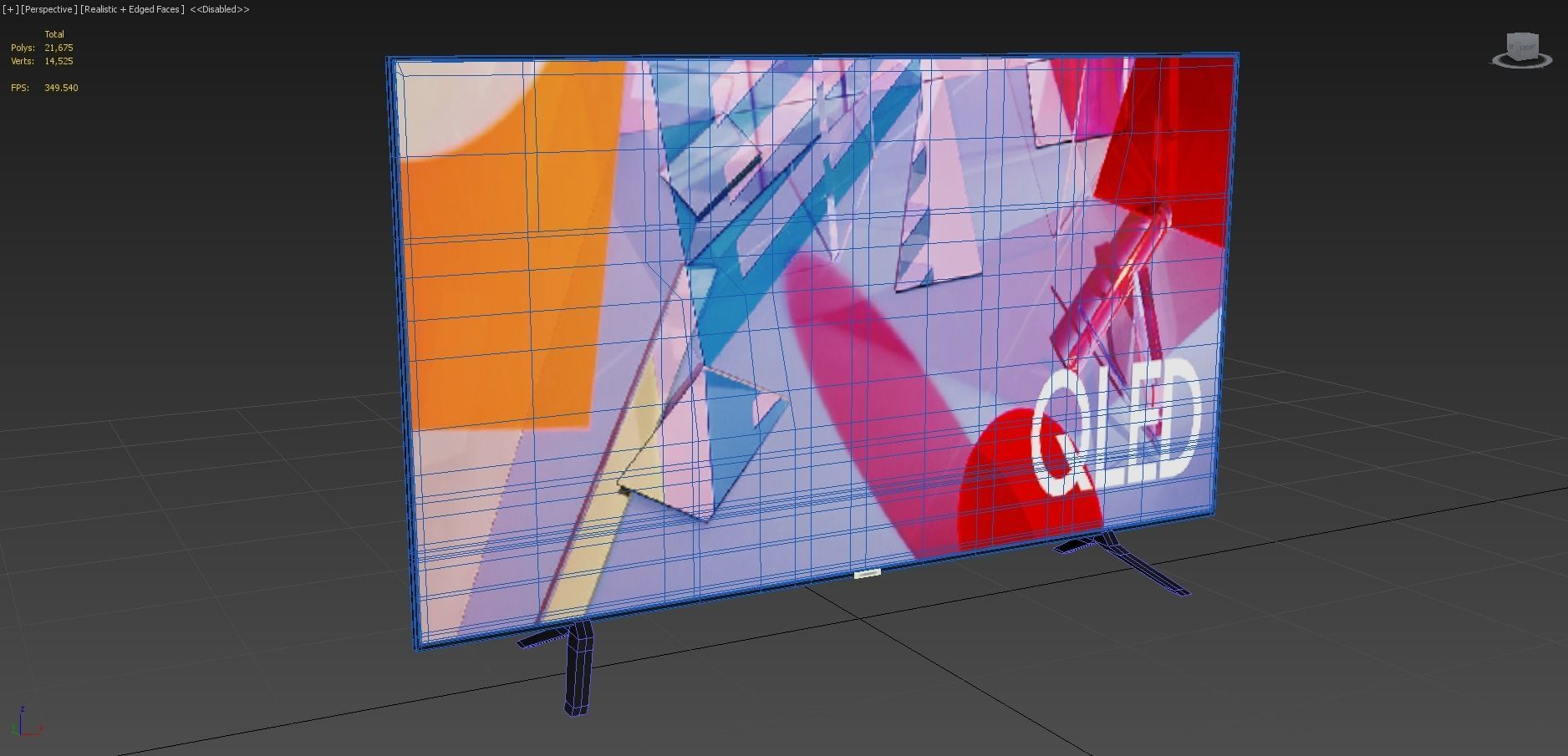 Samsung 55 Inchi Q60T QLED 4K Smart TV 3D model_3