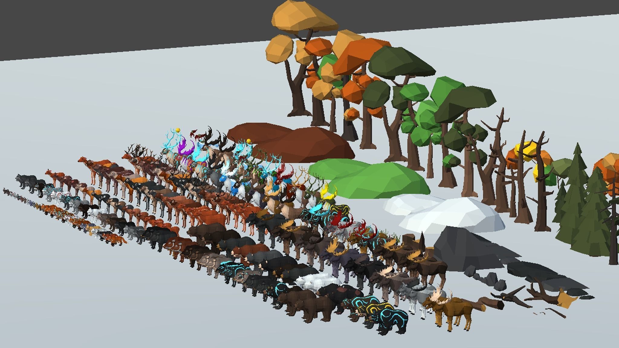 LowPoly Wild Animals pack Low-poly 3D model_4