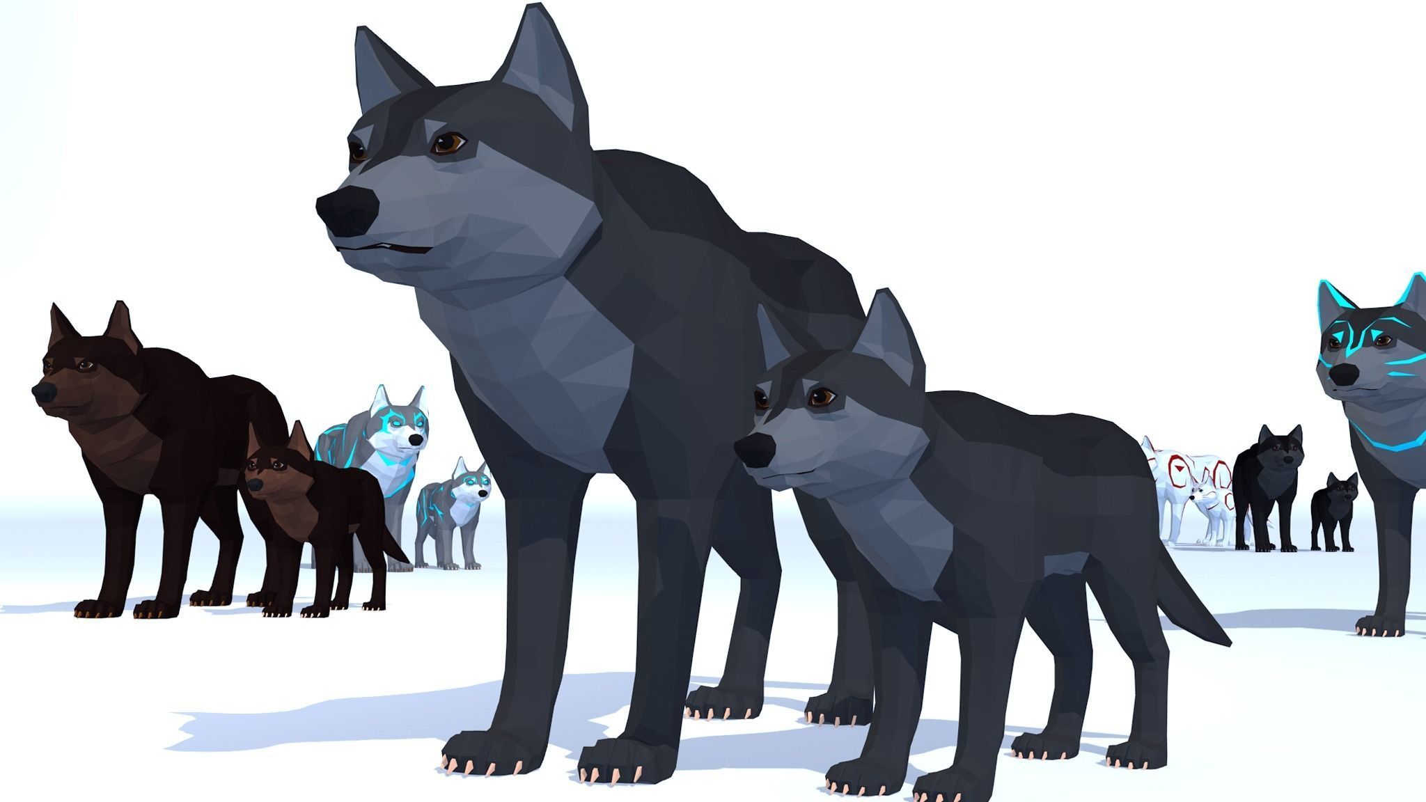 LowPoly Wild Animals pack Low-poly 3D model_12