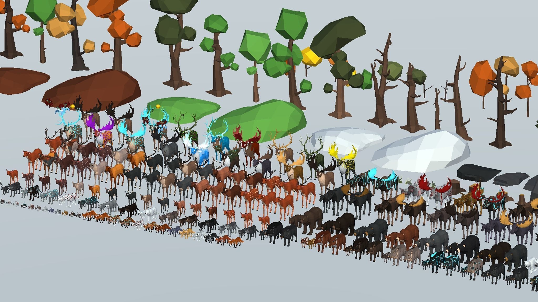 LowPoly Wild Animals pack Low-poly 3D model_3