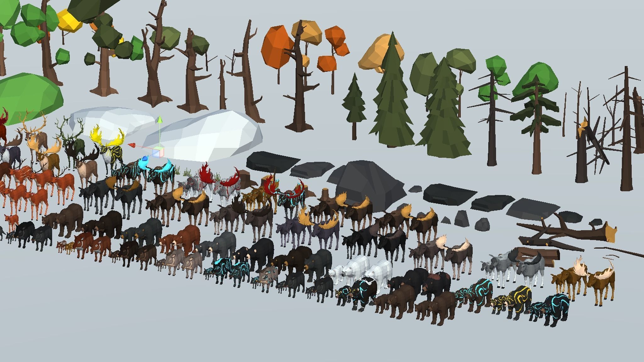 LowPoly Wild Animals pack Low-poly 3D model_2