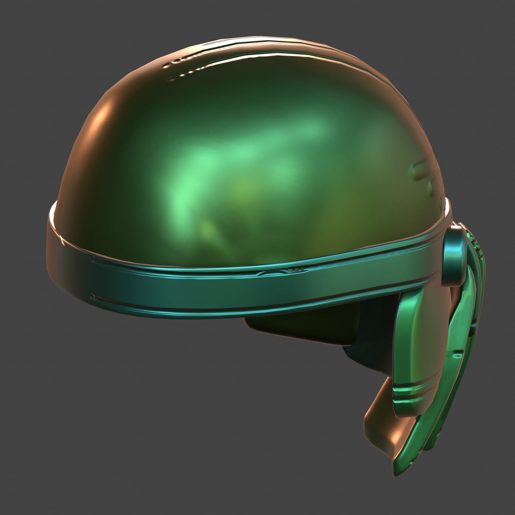 Gas mask helmet 3d model scifi Low-poly Low-poly 3D model_6