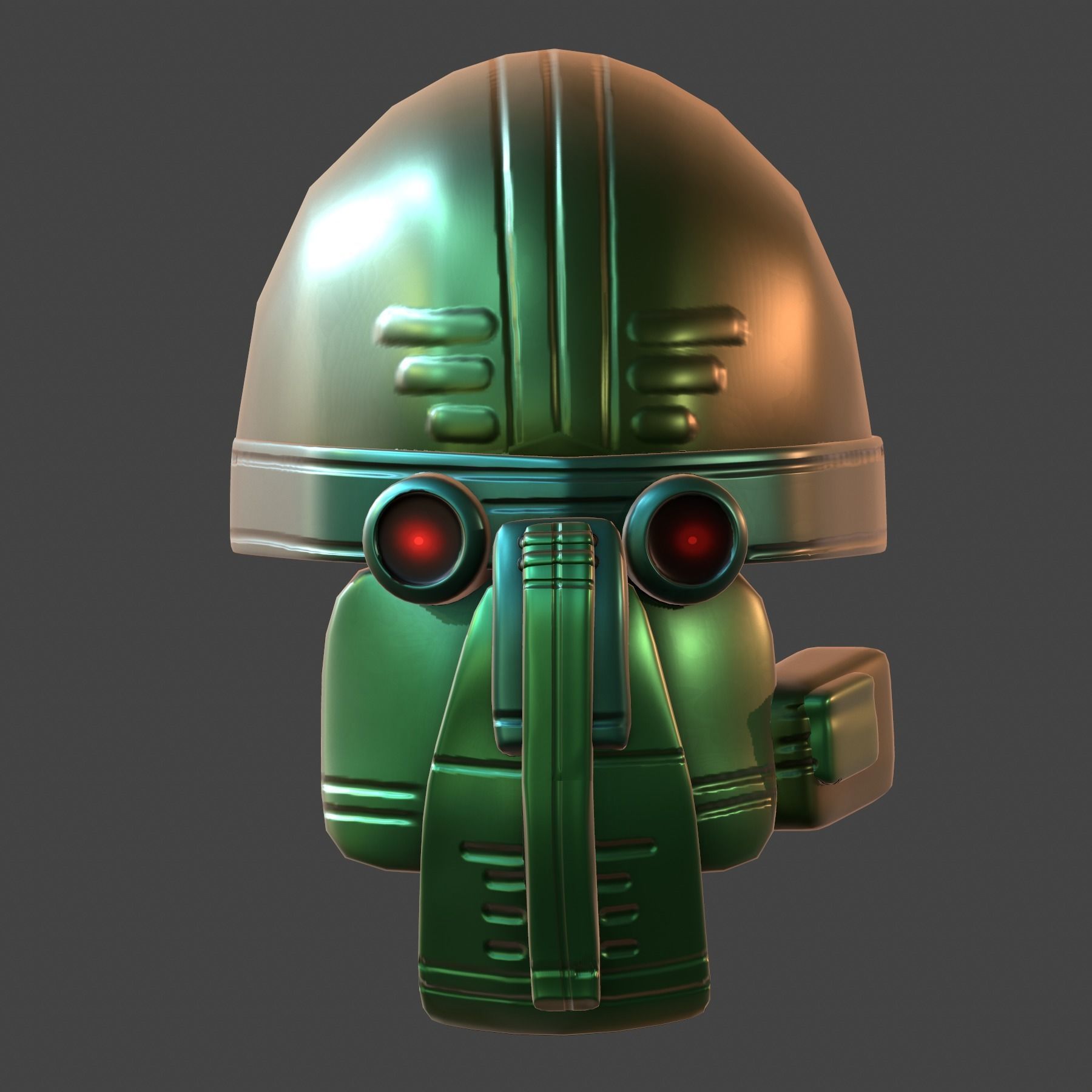 Gas mask helmet 3d model scifi Low-poly Low-poly 3D model_2