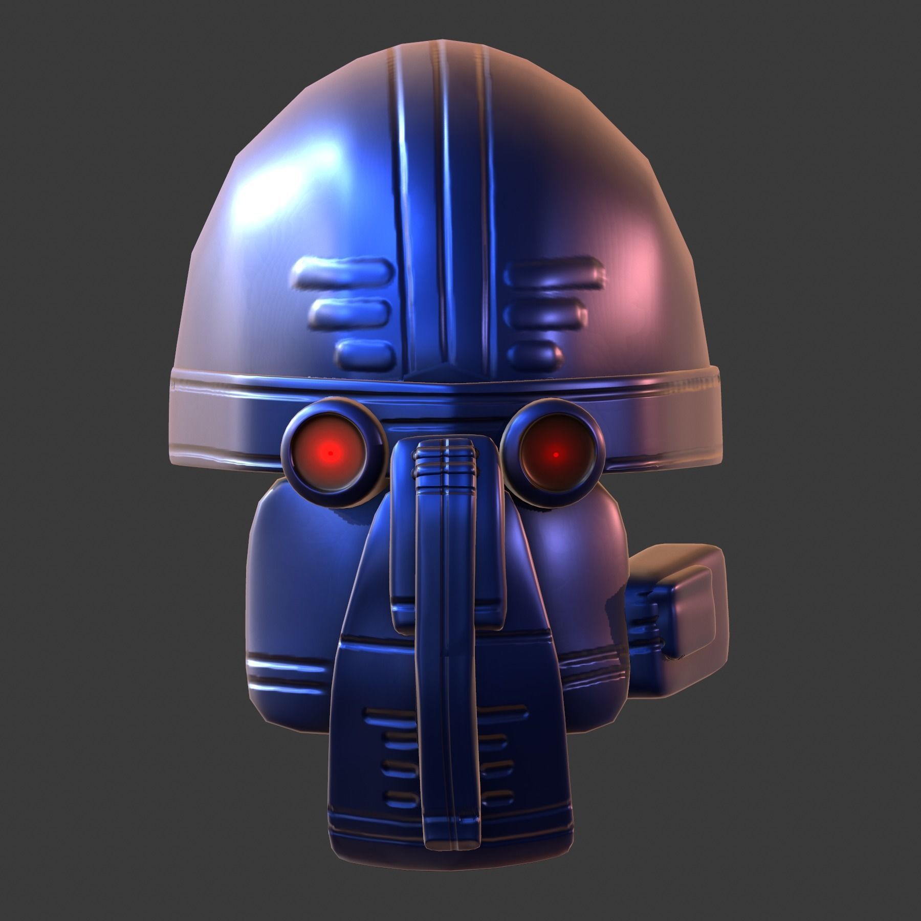 Gas mask helmet 3d model scifi Low-poly Low-poly 3D model_2