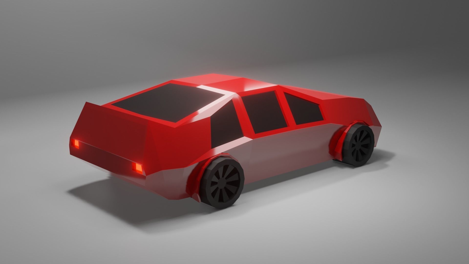 Low poly car Low-poly 3D model_2
