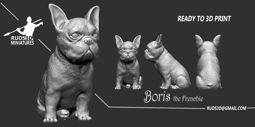 Frenchie Bulldog 3D print model_0