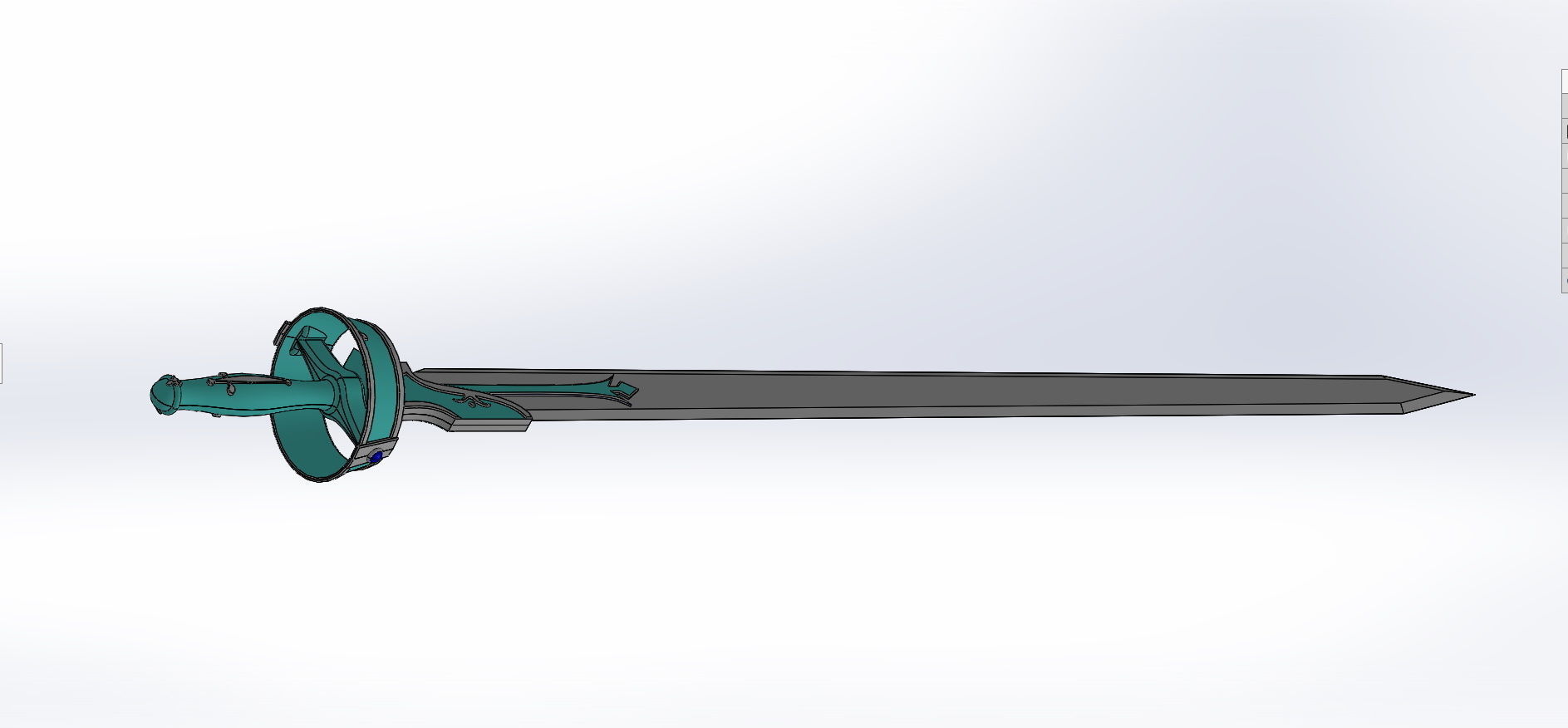 Asunas Rapier SAO 1 to 1 3D print model 3D print model_2