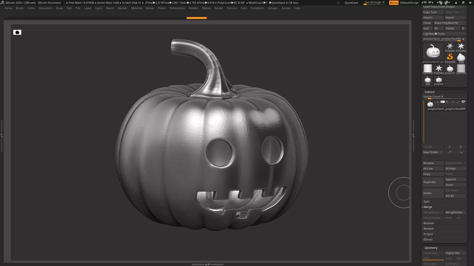 halloween pumpkin 03 3D print model_0