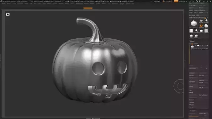 halloween pumpkin 03 3D print model
