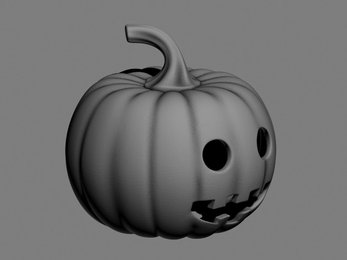halloween pumpkin 03 3D print model_4