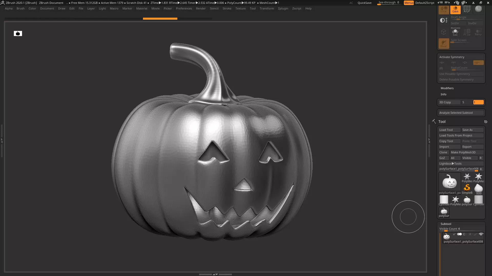 halloween pumpkin 02 3D print model_0