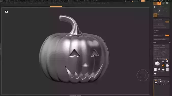 halloween pumpkin 02 3D print model