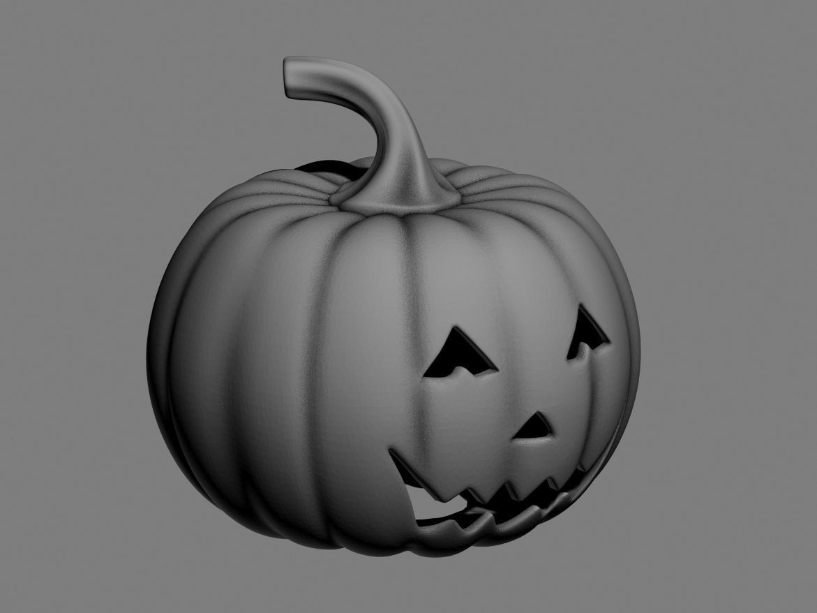 halloween pumpkin 02 3D print model_3