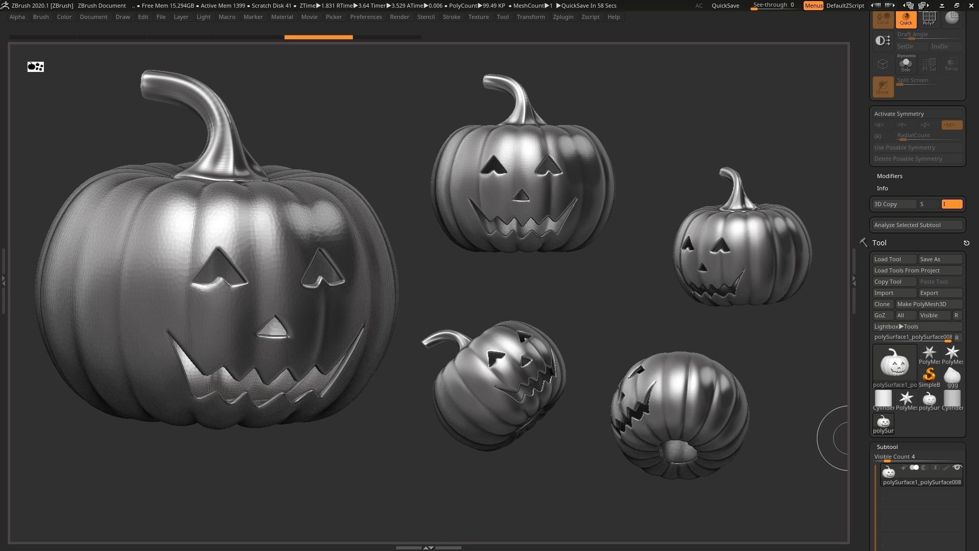 halloween pumpkin 02 3D print model_1