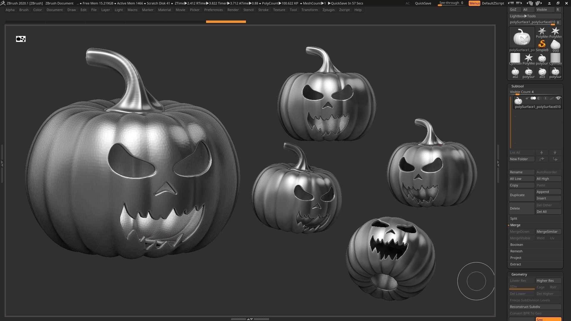 halloween pumpkin 04 3D print model_1