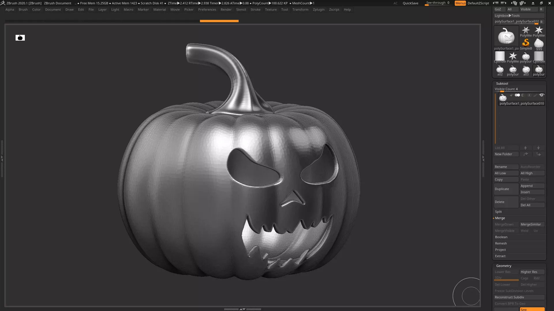 halloween pumpkin 04 3D print model_0