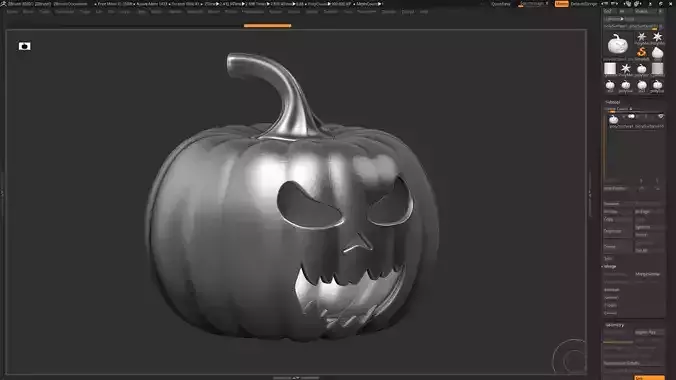 halloween pumpkin 04 3D print model